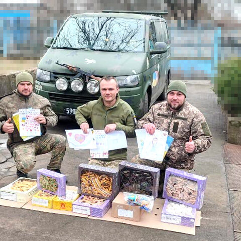 The 12th Separate Sapper Battalion also received our holiday treats.